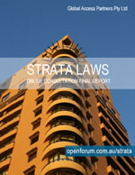 Strata Laws Online Consultation report cover